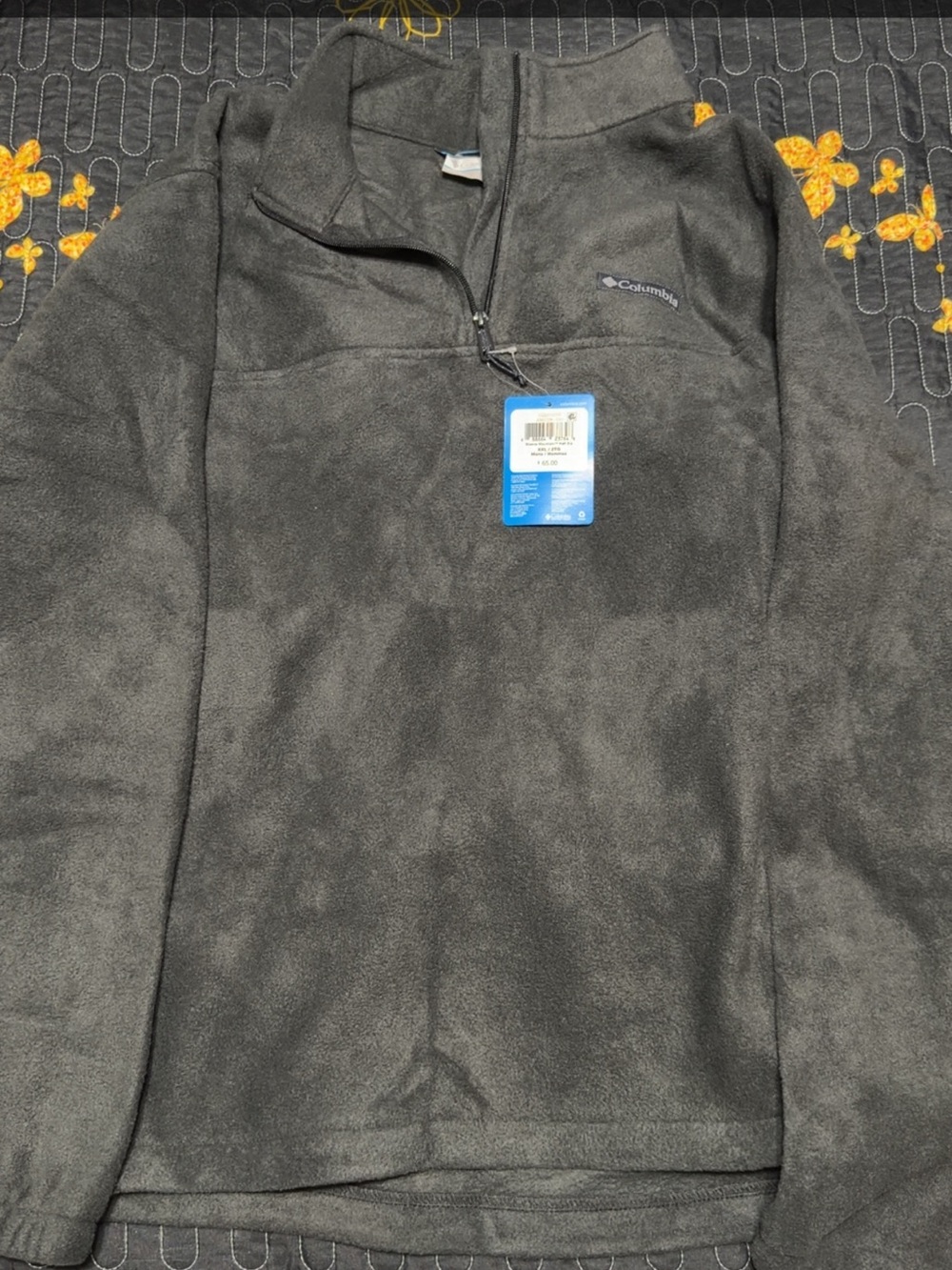 Columbia Men's Dark Gray Quarter-Zip Fleece Pullover